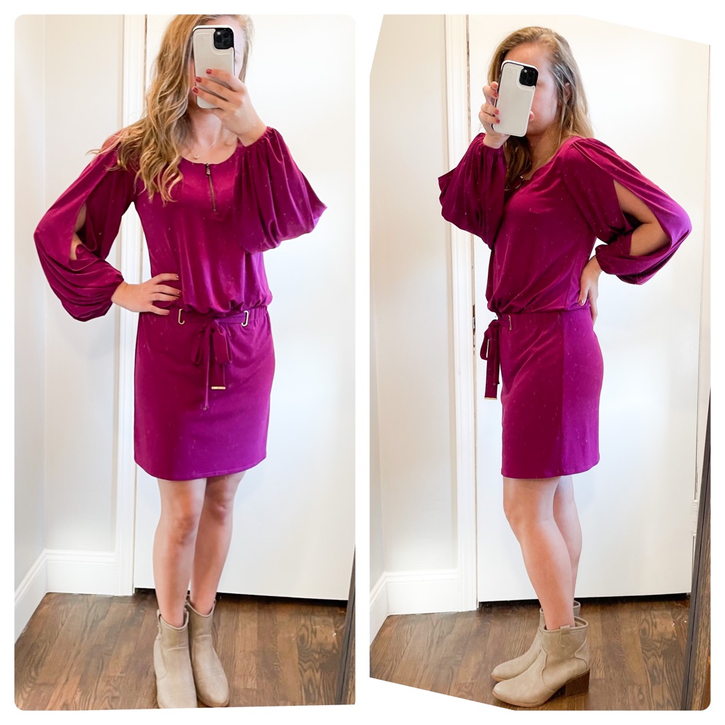 Laundry By Shelli Segal Pink Dress With Open Sleeves - Xs